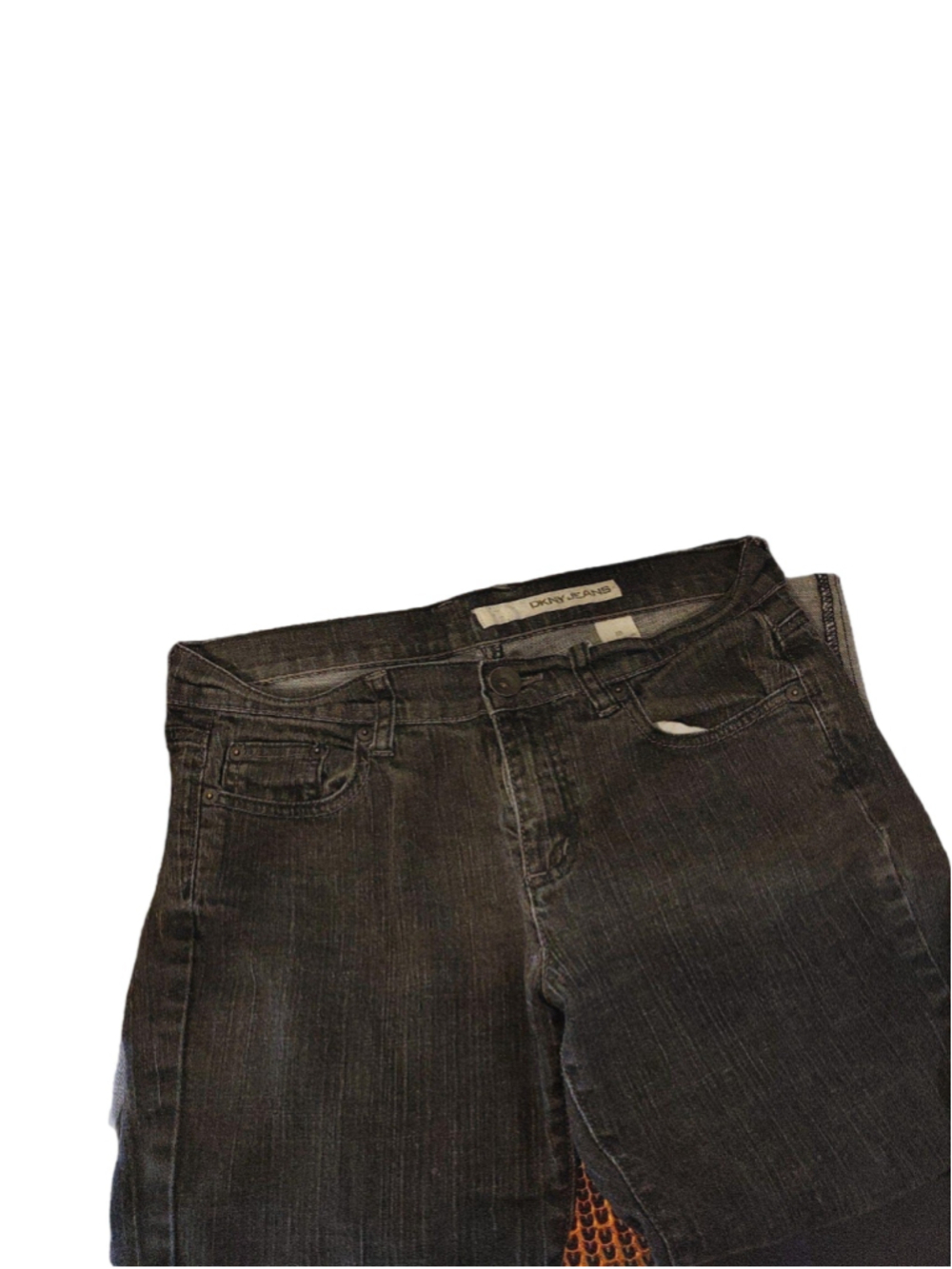 DKNY Jeans Stonewashed Black Size 8